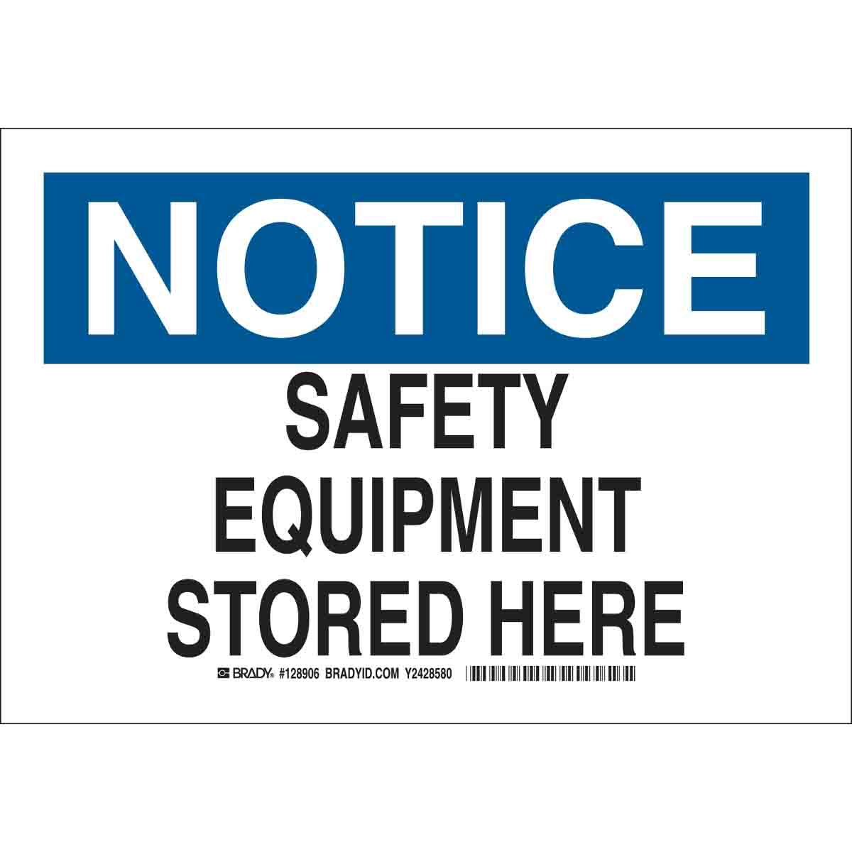 B401 10X14 BLK/BLU/WHT NOTICE SAFETY