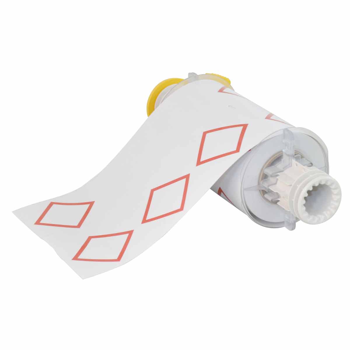 130776 Lbl Vinyl 6.103in x 8.267in RD/WT 70/RL