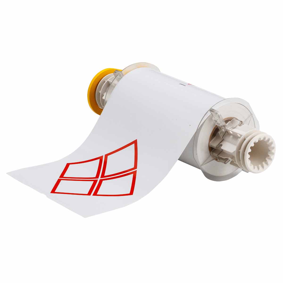 130777 Lbl Vinyl 6.103in x 8.267in RD/WT 70/RL