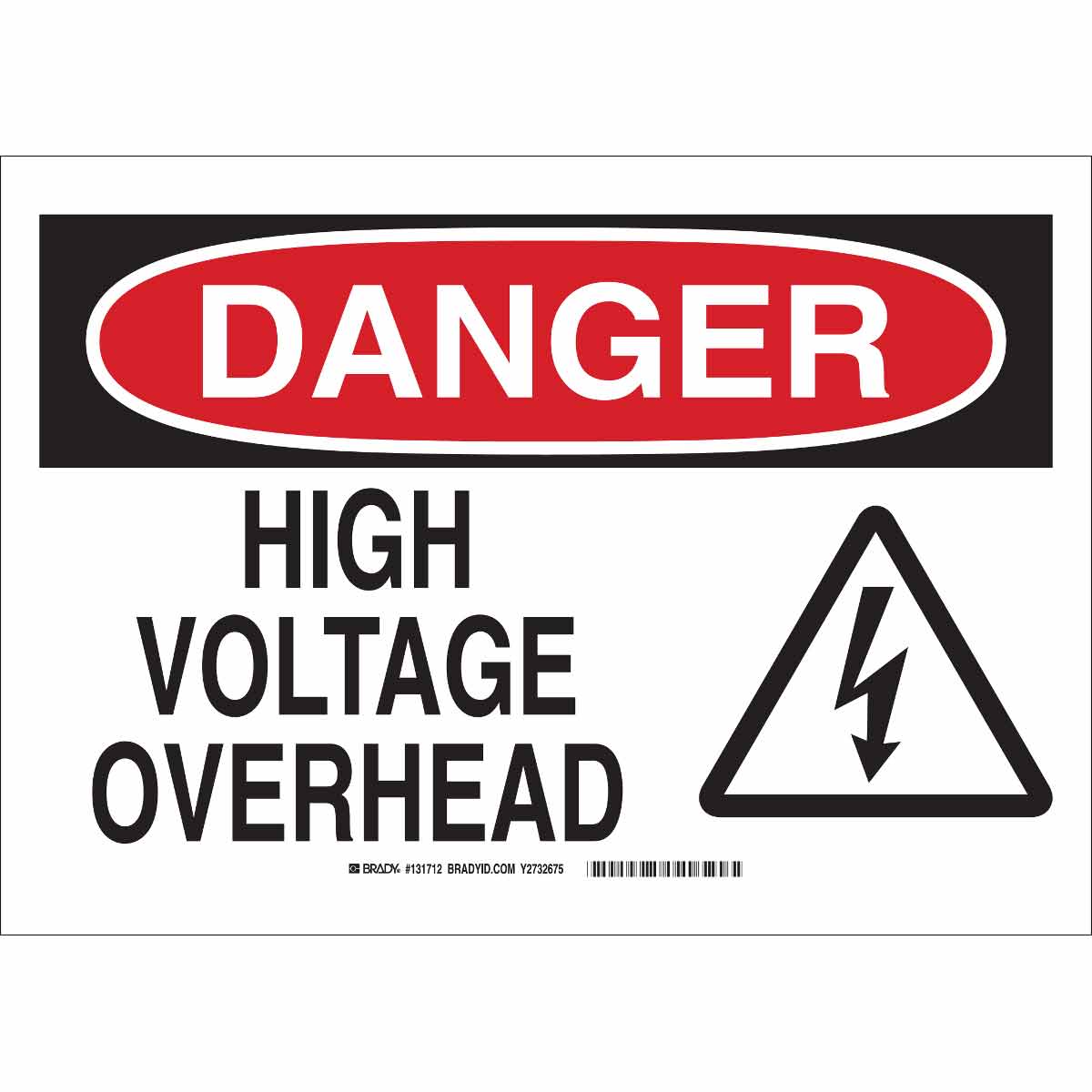 131714 B120,10X14,BLK,RED/WHT,HIGH VOLTAGE