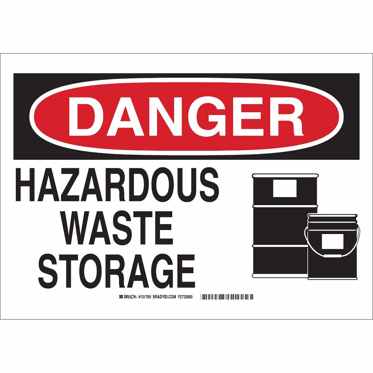 10 X 14 Legend Do Not Dump Chemicals Down This Drain Brady 22356 Plastic Chemical & Hazardous Materials Sign 