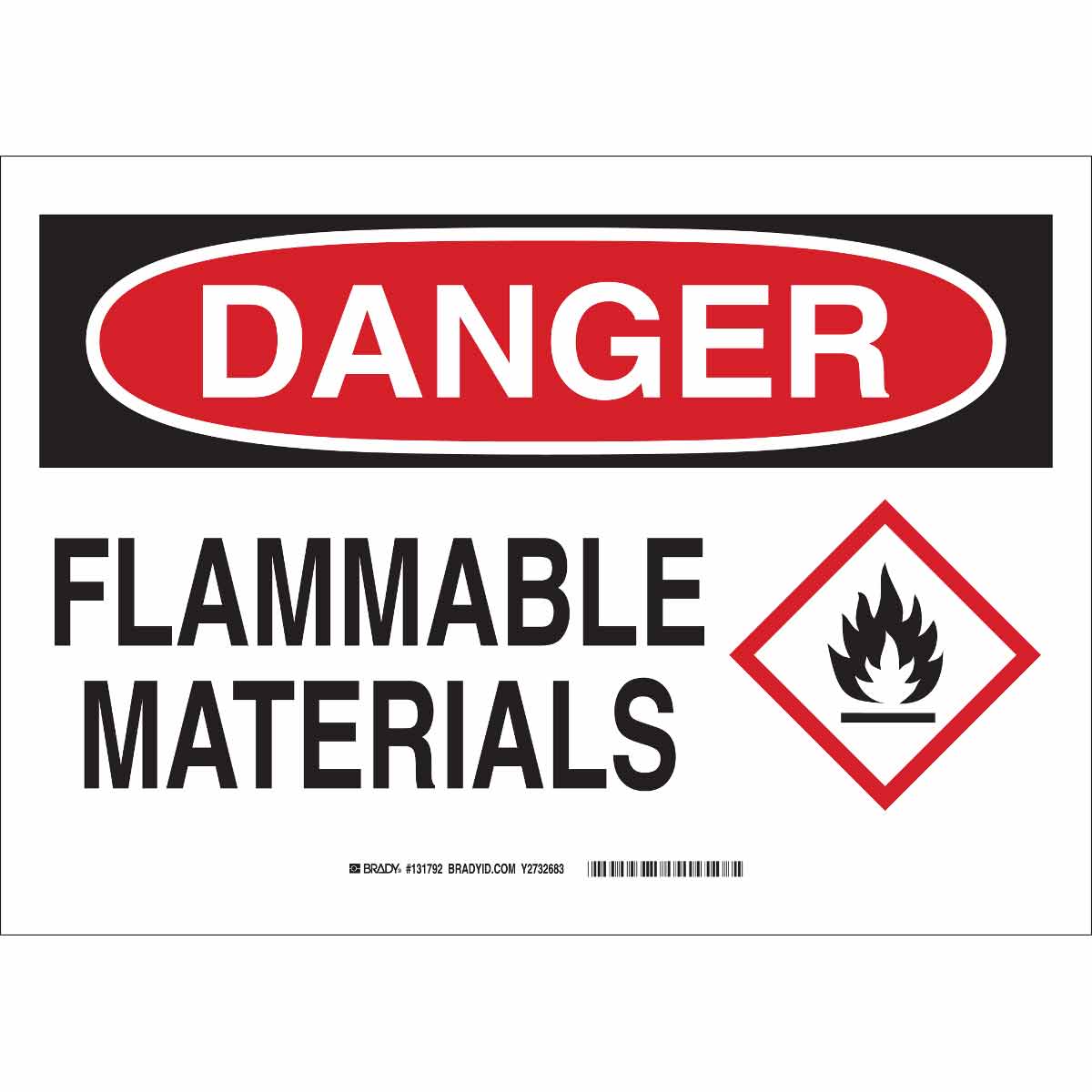 DANGER FLAMMABLE SIGN 10" X 14"  MATERIAL IS  .050 HIGH DENSITY RIDGID PLASTIC 