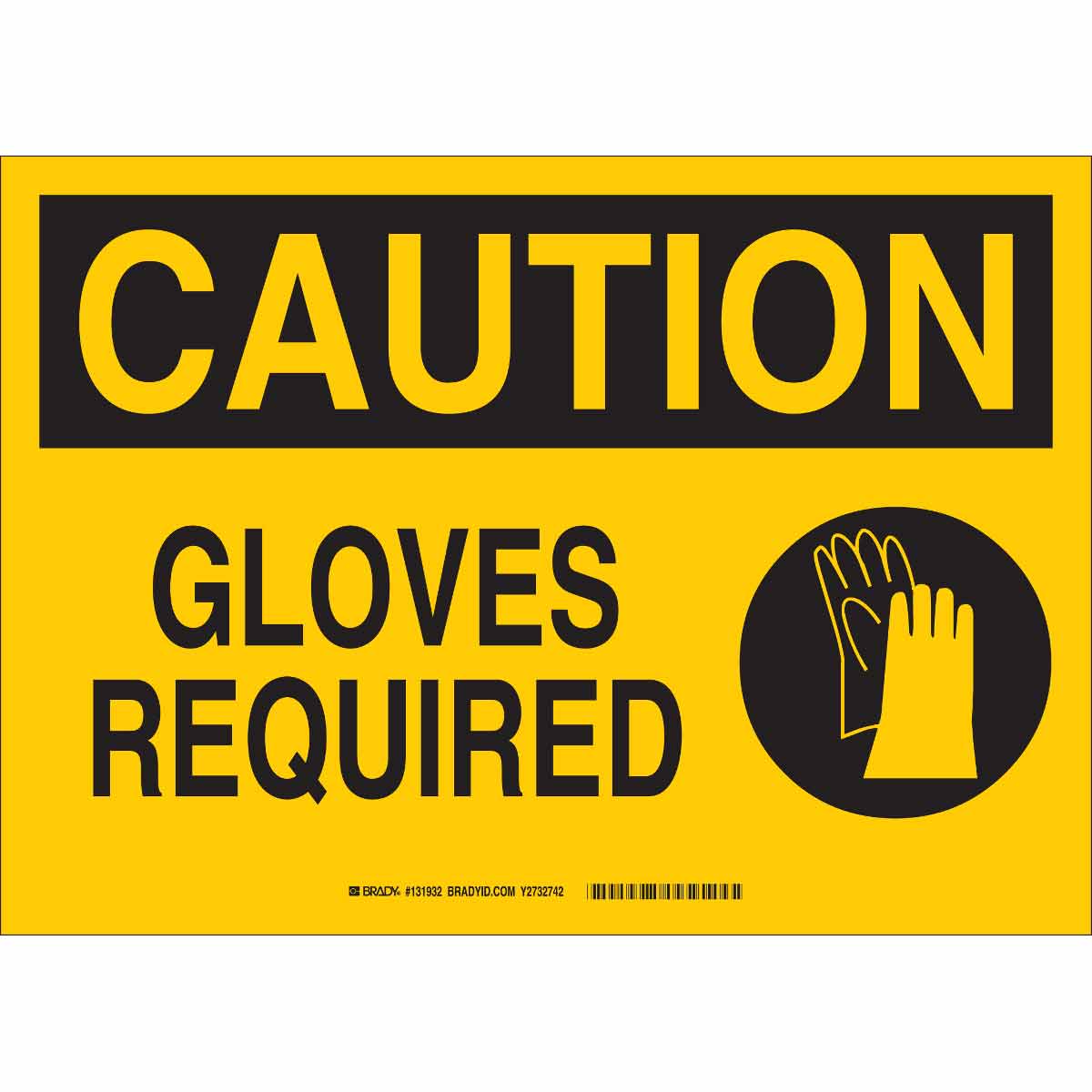 131933 B120 7X10 BLK/YEL GLOVES REQUIRED