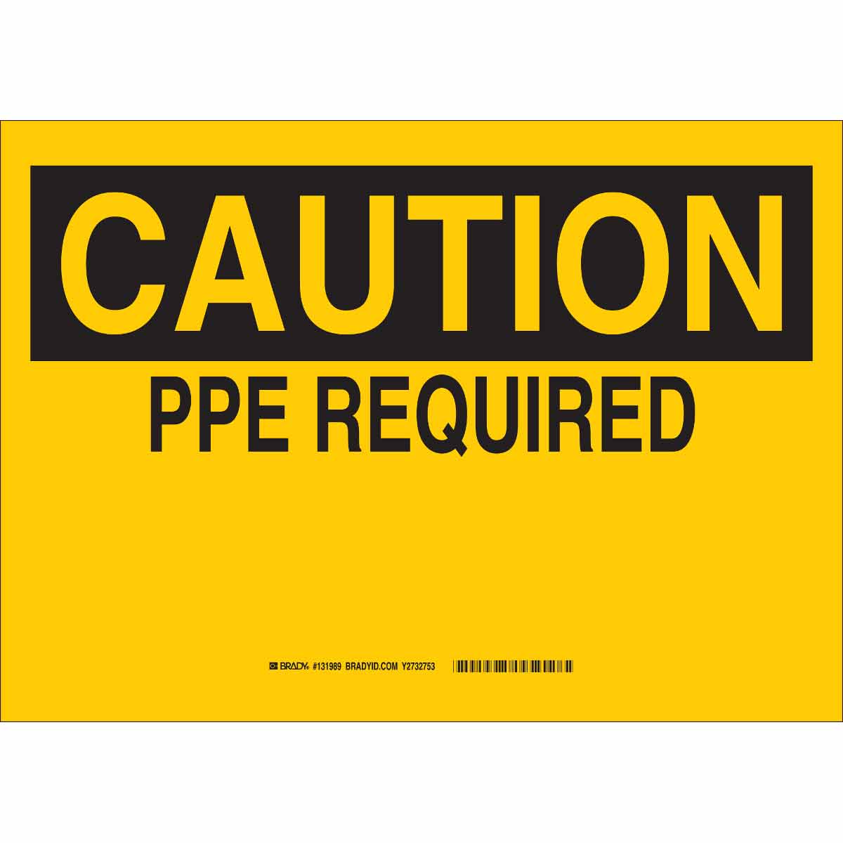 131990 B120,10X14,BLK/YEL,PPE REQUIRED