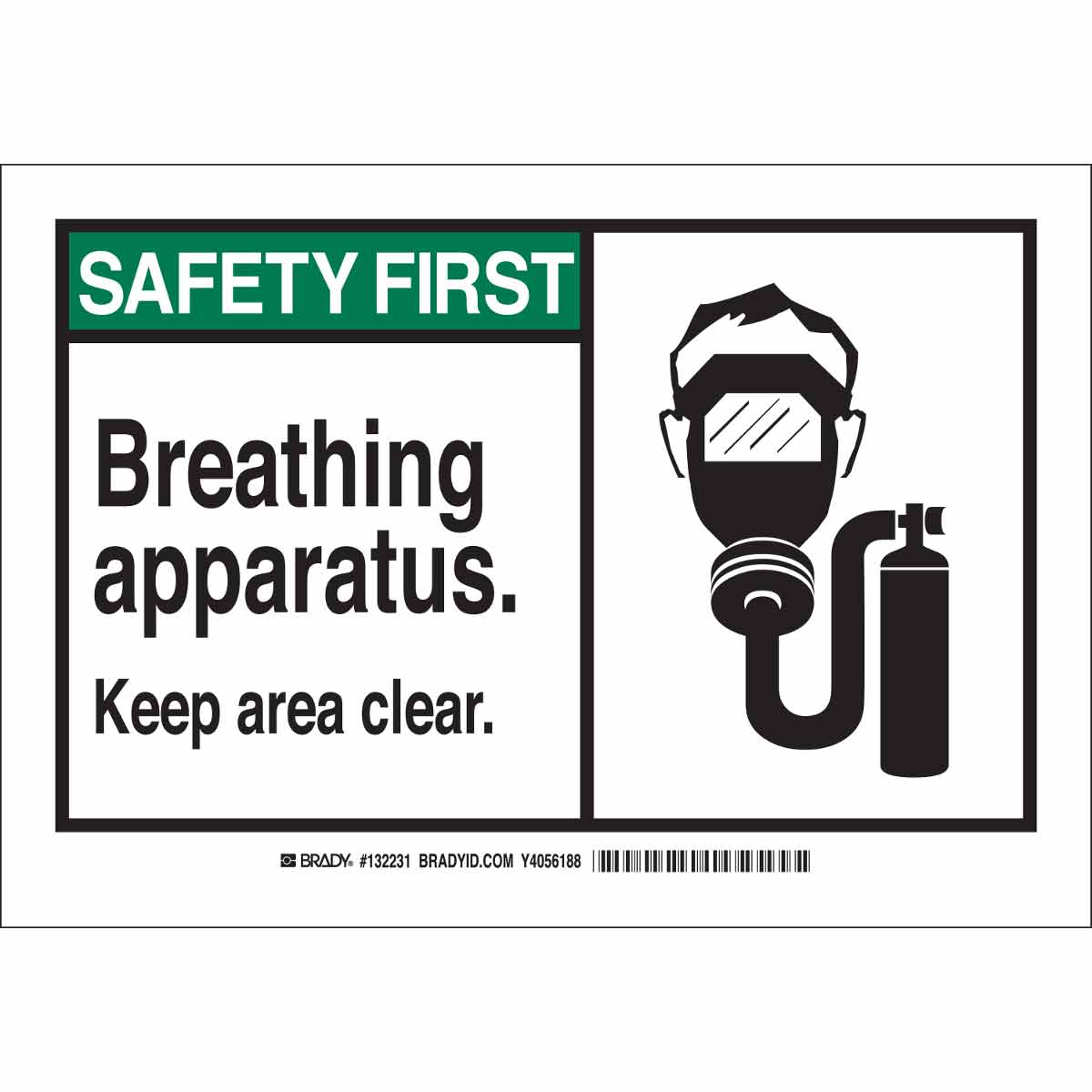 132235 B120 7X10 ANSI BLK,GRN/WHT BREATHING