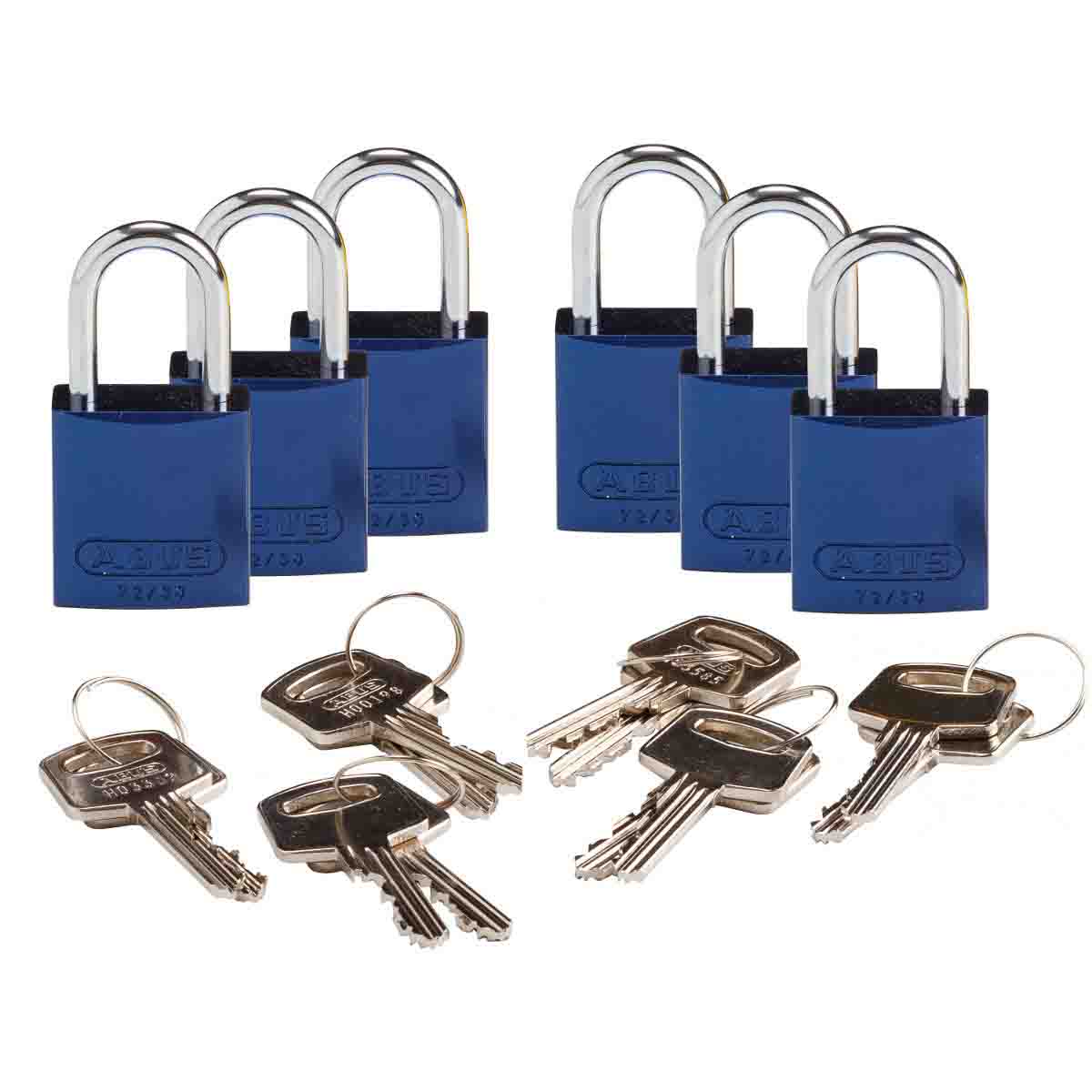 Aluminum Safety Lockout Padlocks - Keyed Alike Sets, Unique Quantity and  Color, Brady