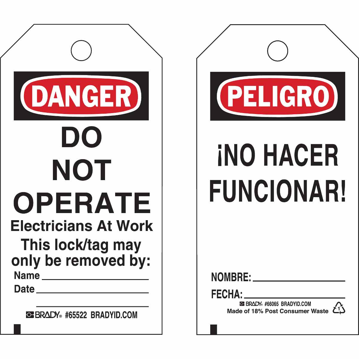 133550 TAG B853 5.75X3 BK/RD/WH L/O REVG,25/PK