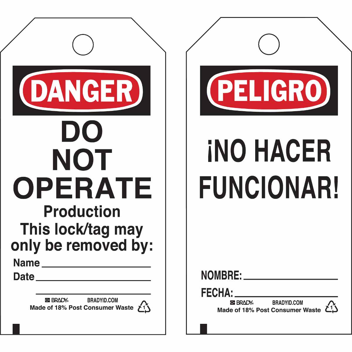 133556 TAG B853 5.75X3 BK/RD/WH L/O REVG,25/PK