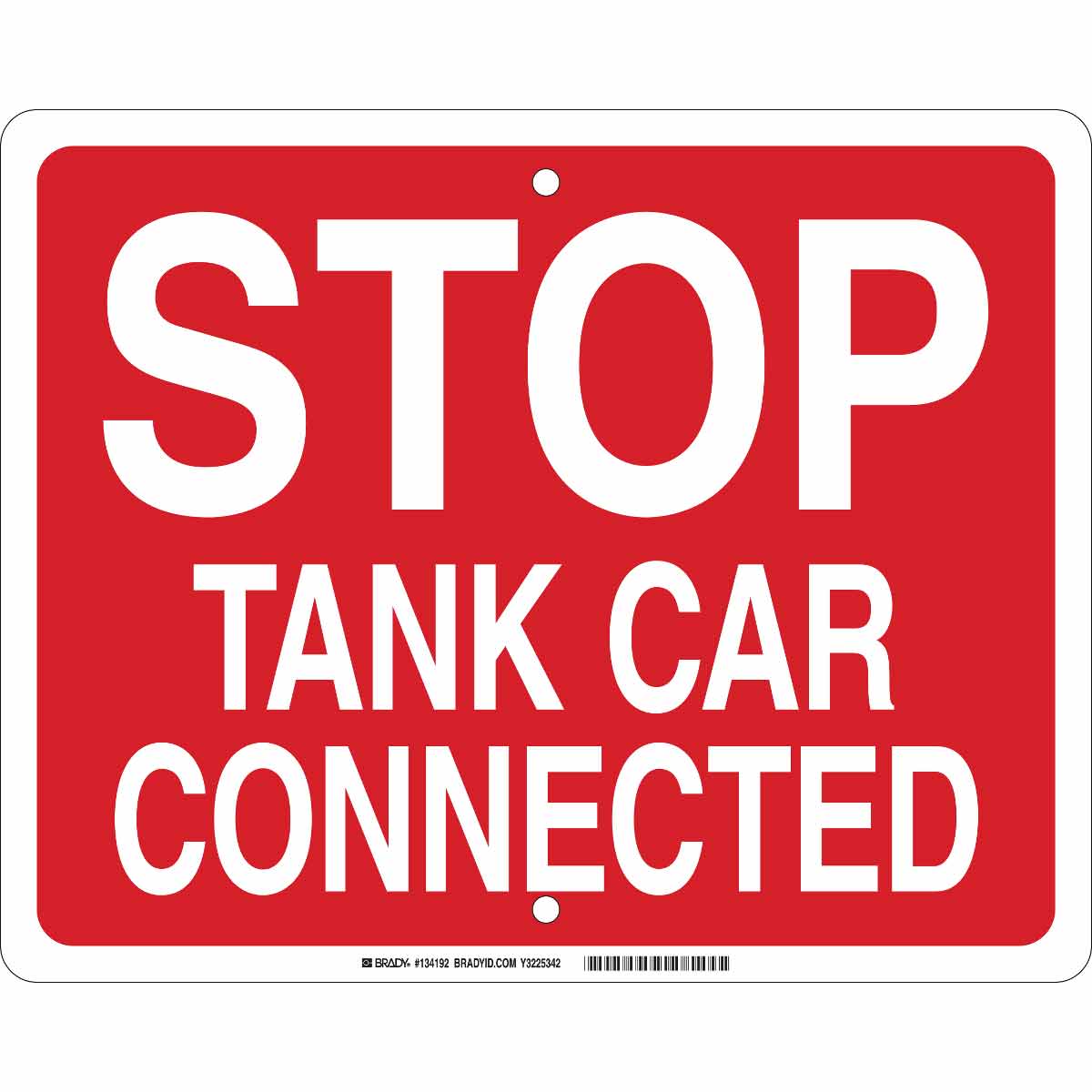 134192 B959 12X15 WT/RD STOP TANK CAR CONNECTED