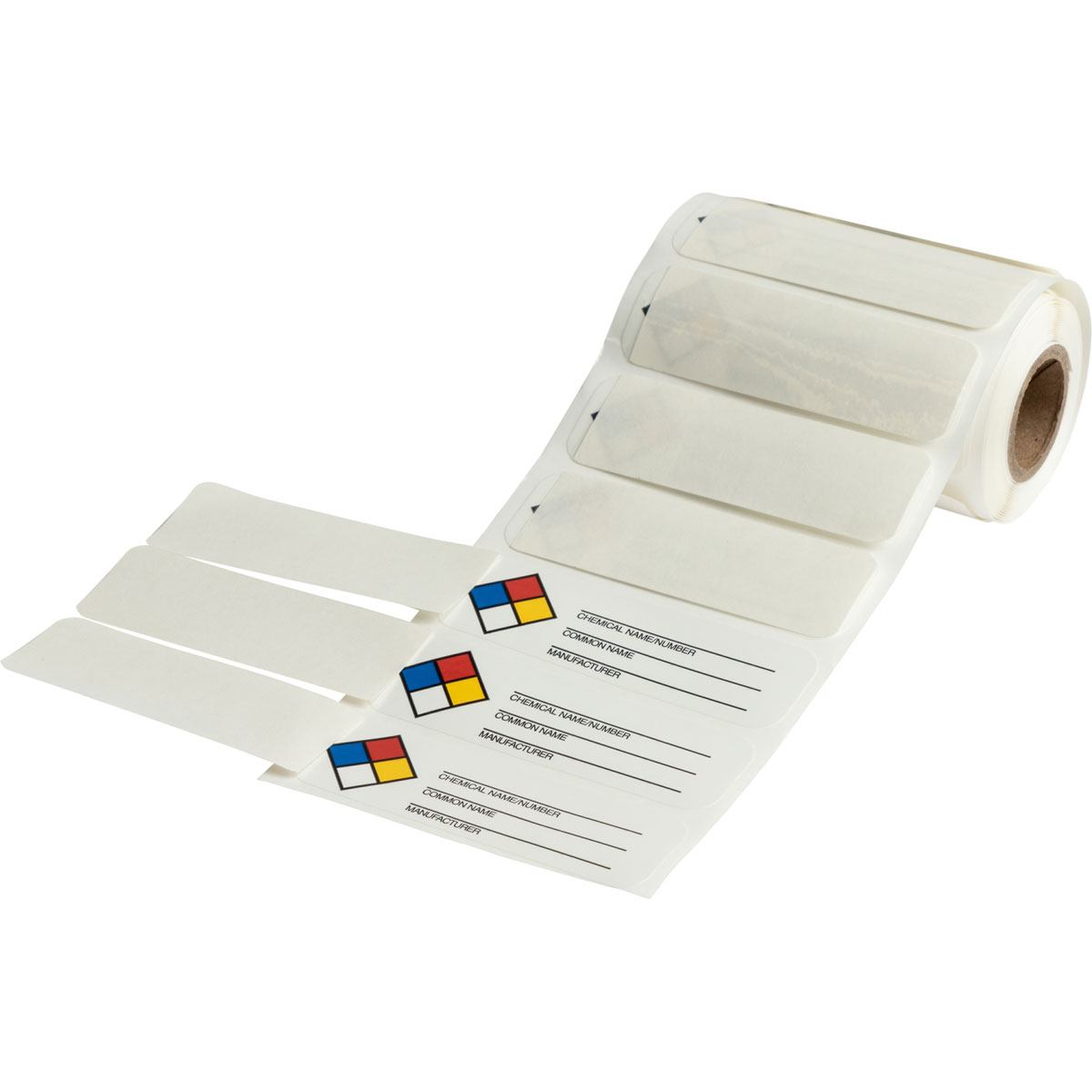 139927 POLY, 1X3.25" NFPA LABEL W/FLAP, 100/RL