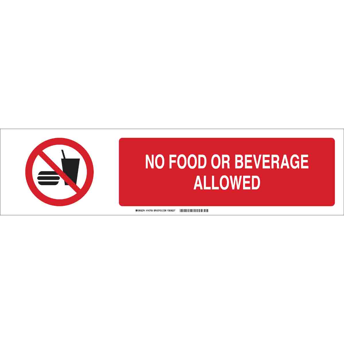140769 B-401 6X23.875 BLK/RED/WHT NO FOOD OR BE