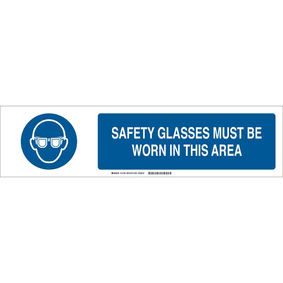 140832 B-555 6X23.875 BLU/WHT SAFETY GLASSES