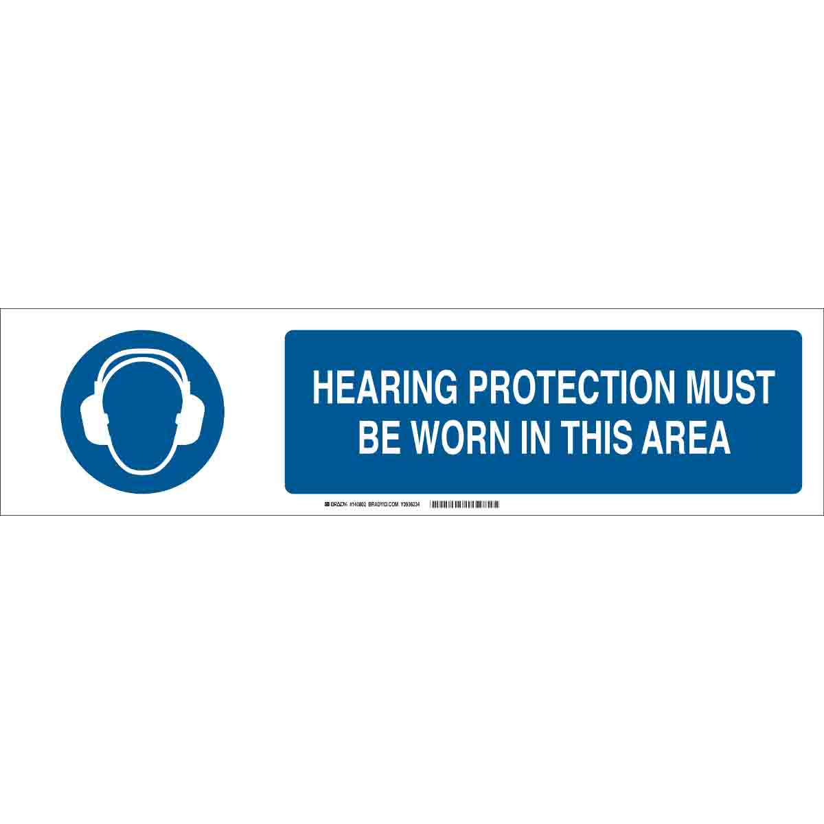 140802 B-401 6X23.875 BLU/WHT HEARING PROTECTIO