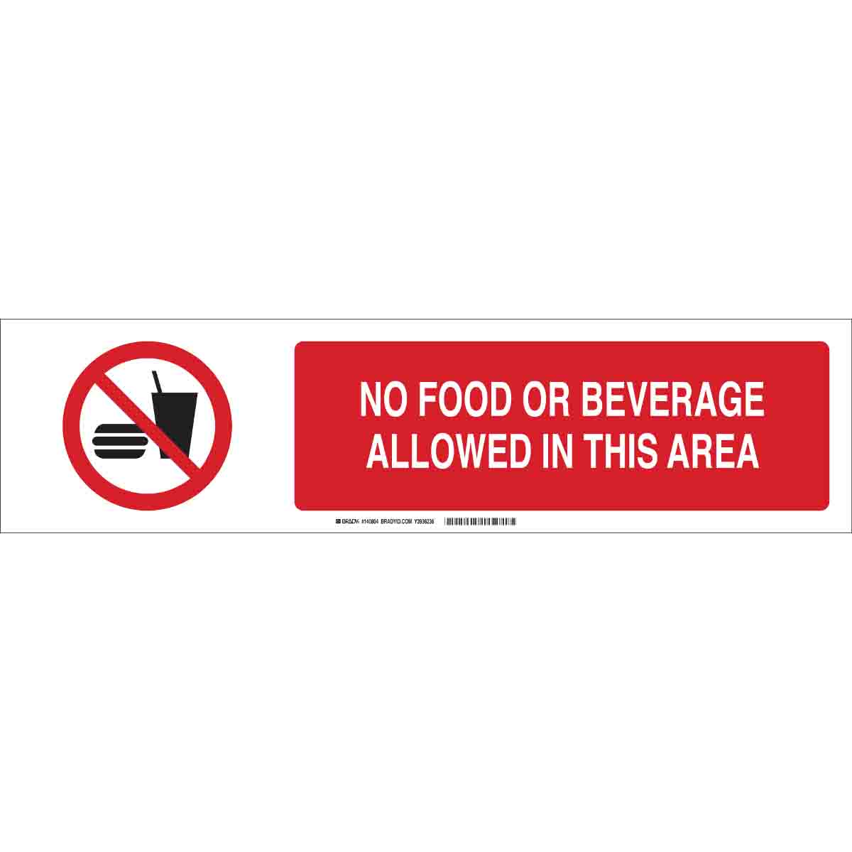 140815 B-555 6X23.875 BLK/RED/WHT NO FOOD OR BE