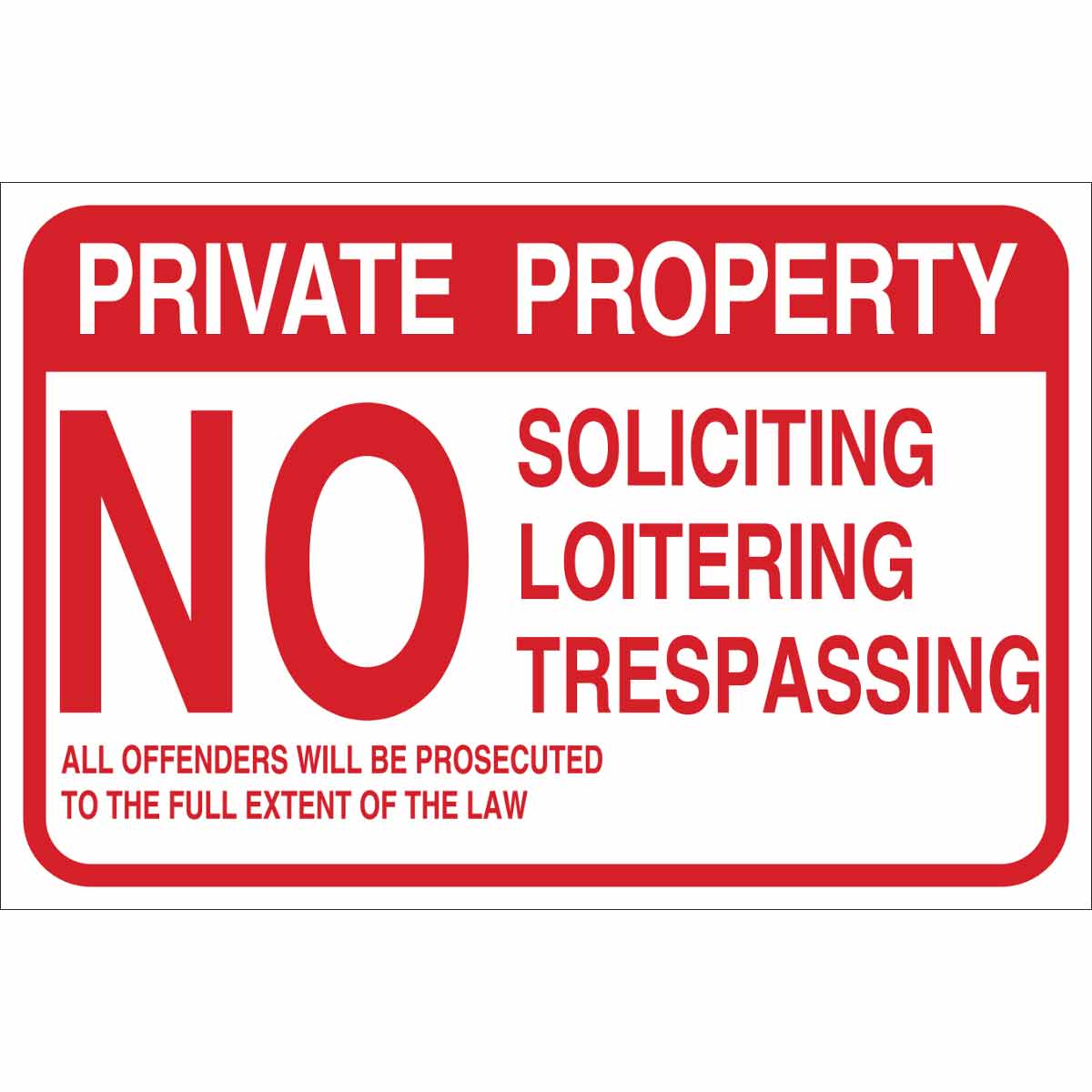 141794 PRIVATE PROPERTY NO TRESSPASS, LOITER