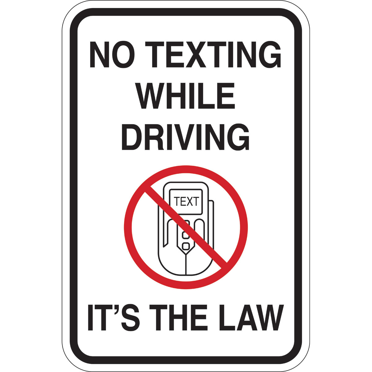 141811 NO TEXTING WHILE DRIVING IT'S THE LAW EN