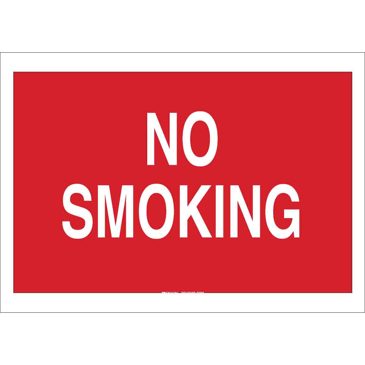 141953 B401 14X20 WHT/RED NO SMOKING