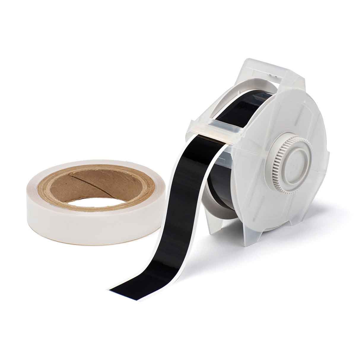 142159 Flr Lbl Polyester 1.125in x 100ft BK 2RL