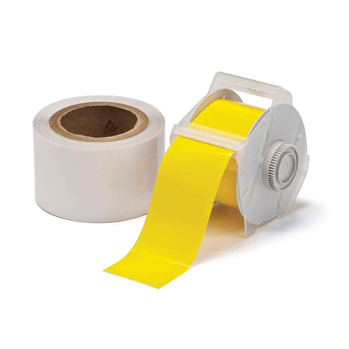 142161 Flr Lbl Polyester 2.25in x 100ft YL 2RL