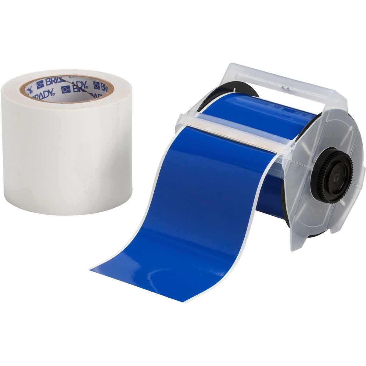 142170 Flr Lbl Polyester 4in x 100ft BU/CL 2RL
