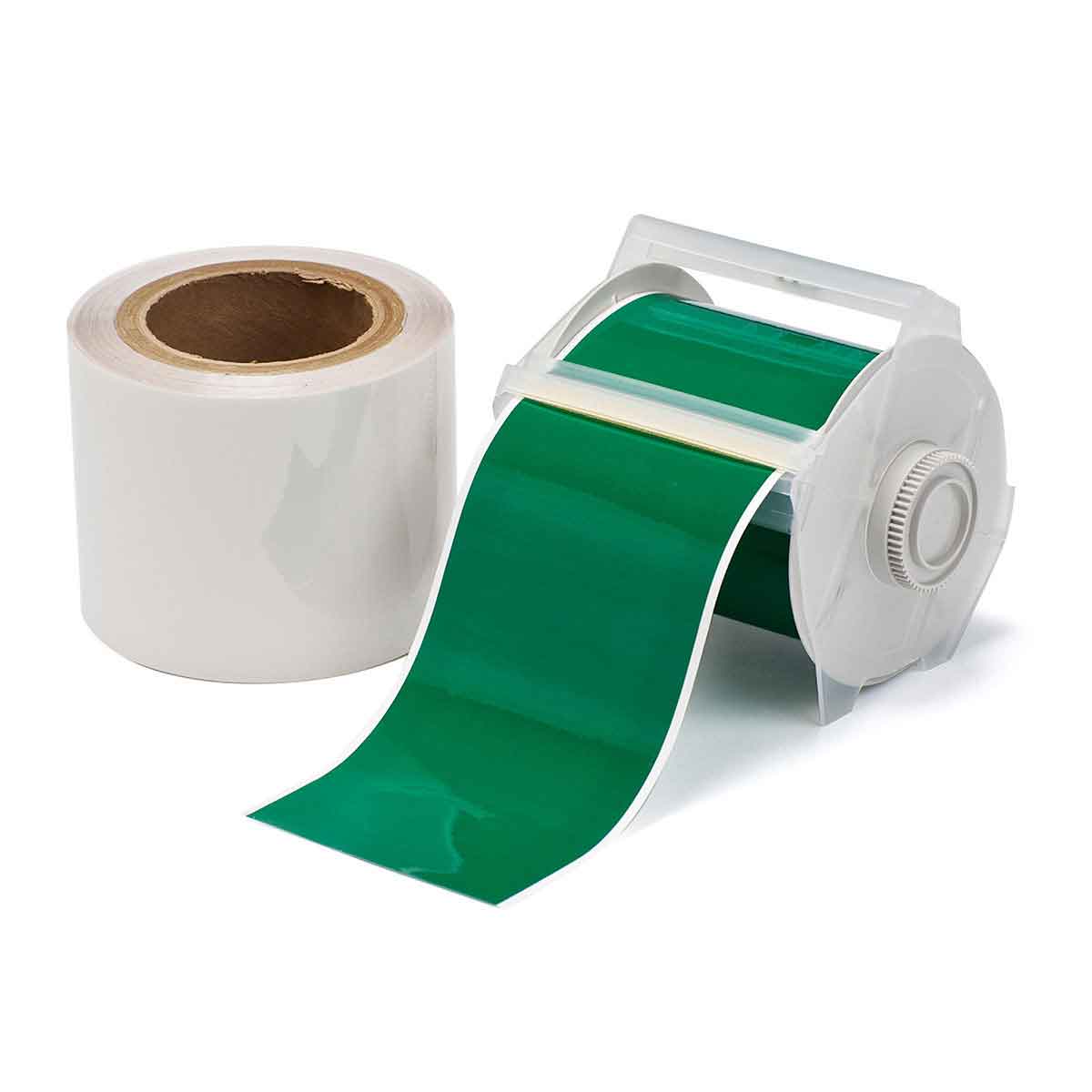 142173 Flr Lbl Polyester 4in x 100ft GN/CL 2RL