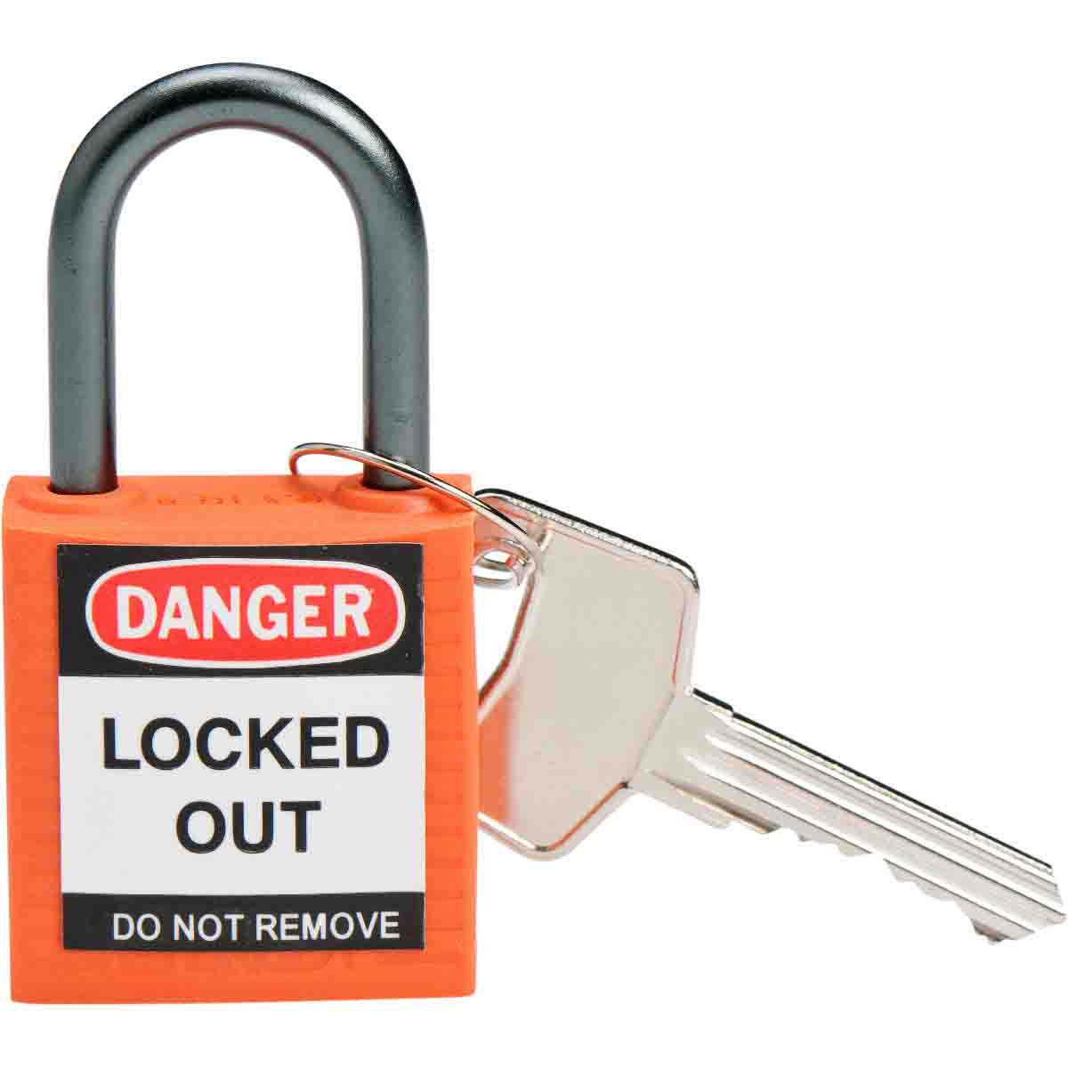 143154 Nylon Padlock 1" Alum Shackle KD OR
