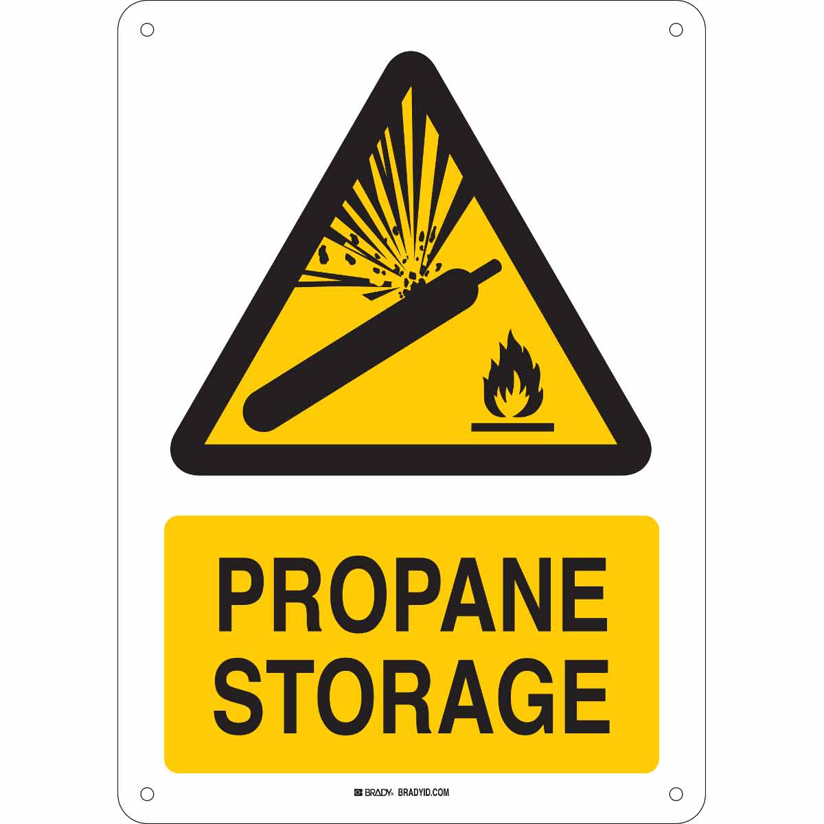 143628 B555 14X10 BLK,YEL/WHT PROPANE STORAGE