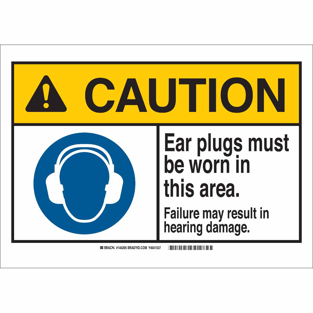 Mandatory Signs EAR PLUGS MUST BE WORN 