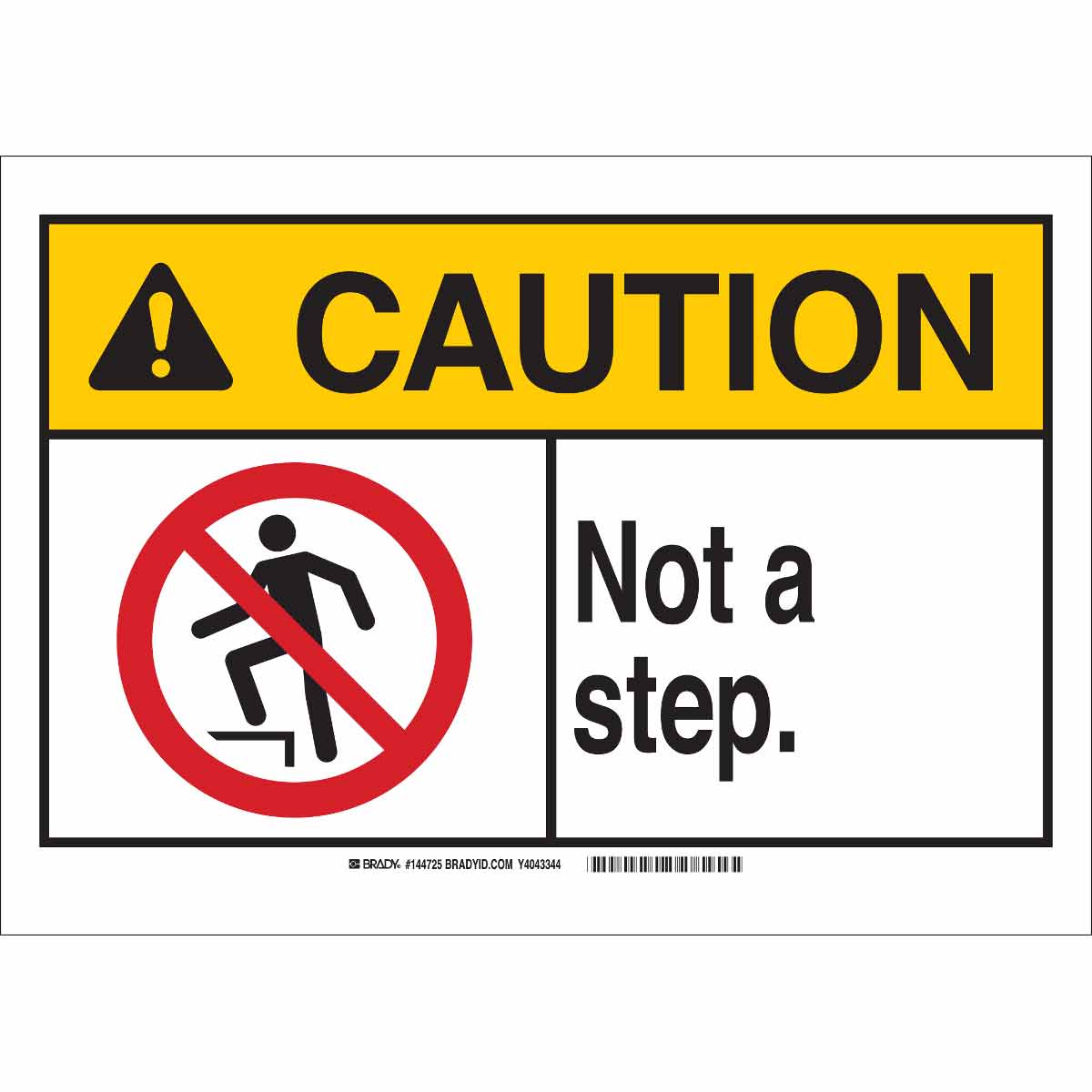 Black/Yellow on White 7 Height x 10 Width Brady Worldwide Inc 7 Height x 10 Width Brady 144712 PlasticCAUTION Floor Slippery When Wet Sign Black/Yellow on White 7 Height x 10 Width Brady Worldwide Inc 7 Height x 10 Width Brady 144712 PlasticCAUTION Floor Slippery When Wet Sign