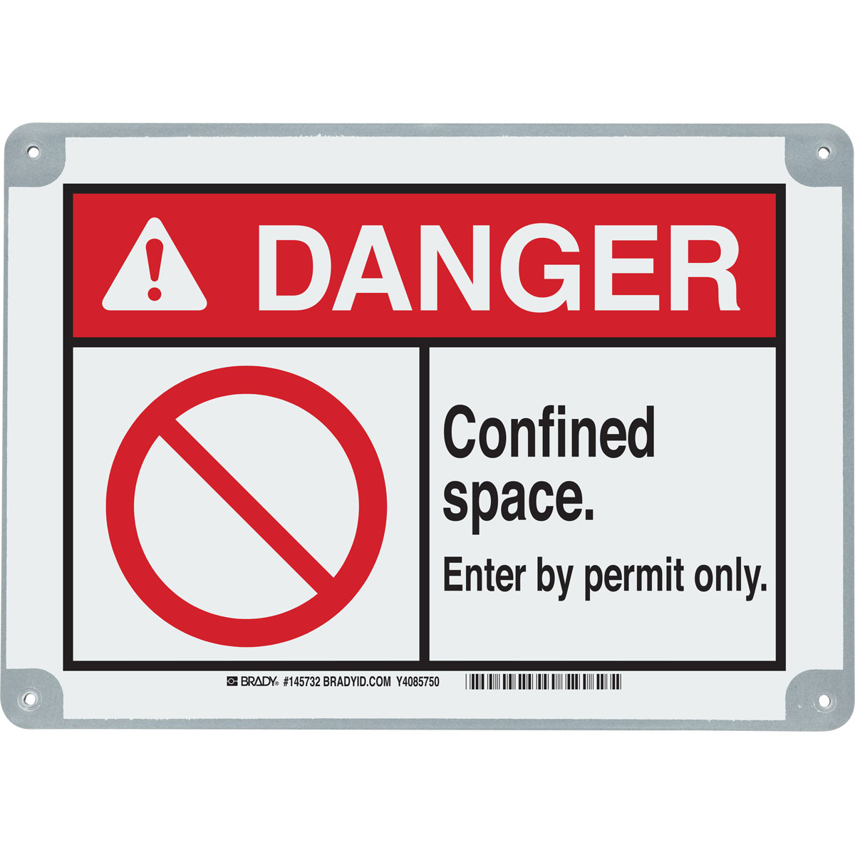145733 B869 10X14 DANGER CONFINED SPACE