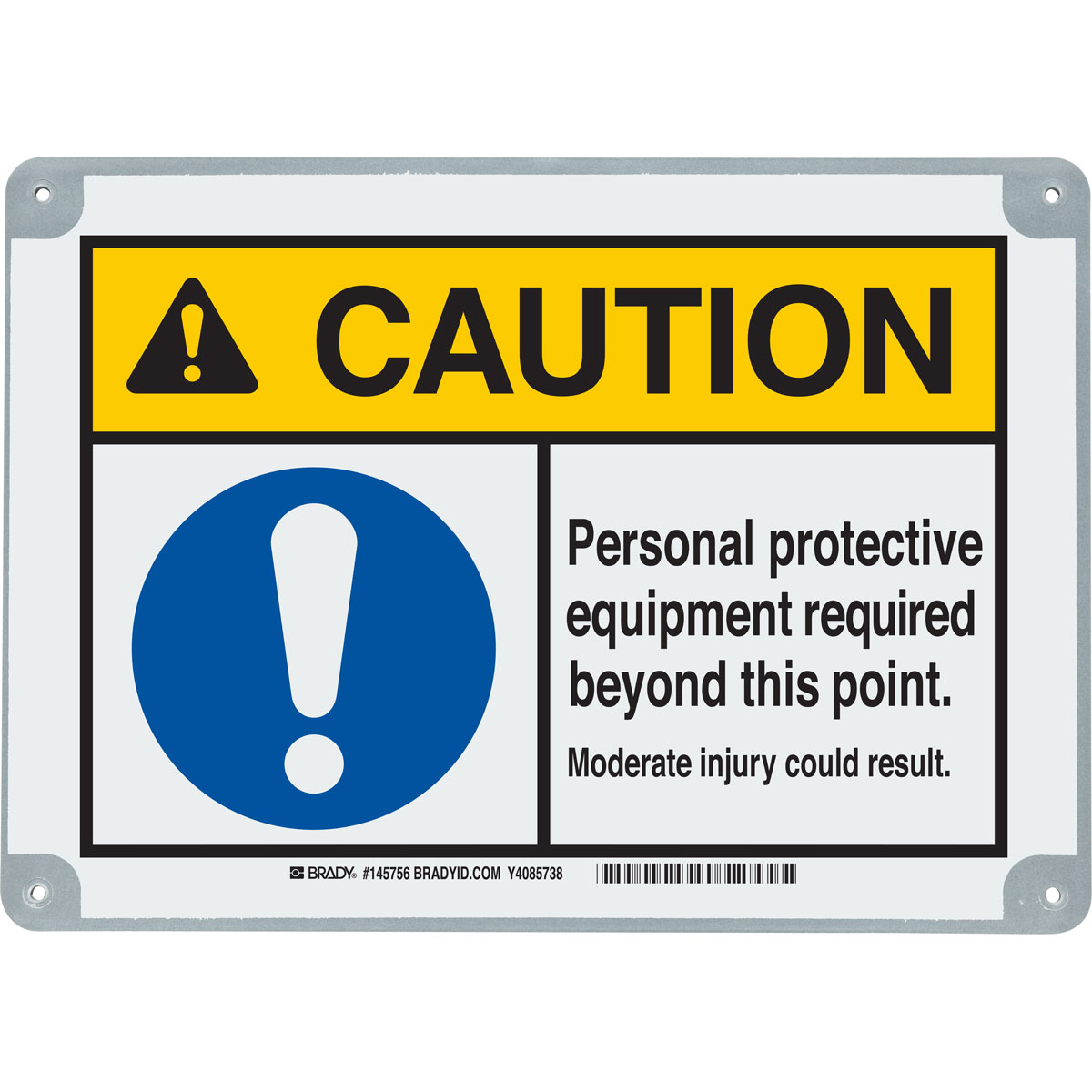 145756 B869 7X10 CAUTION PERSONAL PROTECTION