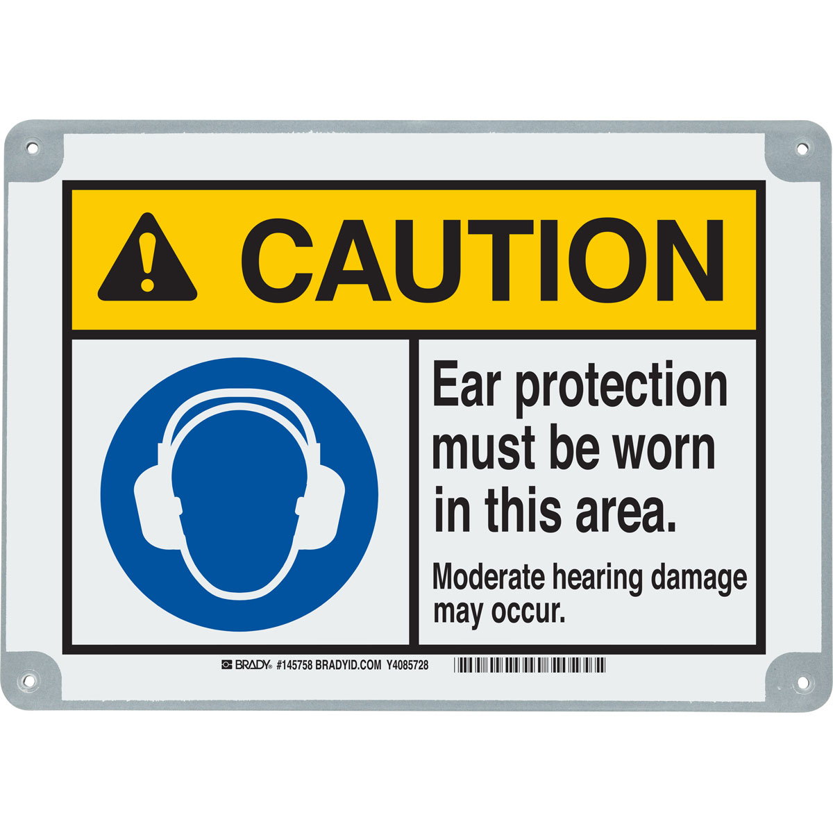 145758 B869 7X10 CAUTION EAR PROTECTION MUST BE