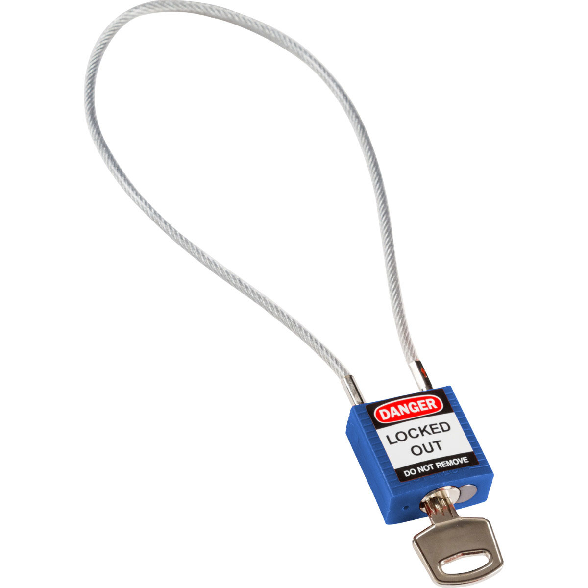 146126 Compact 15.75in Cable Nyln Padlock KD BU