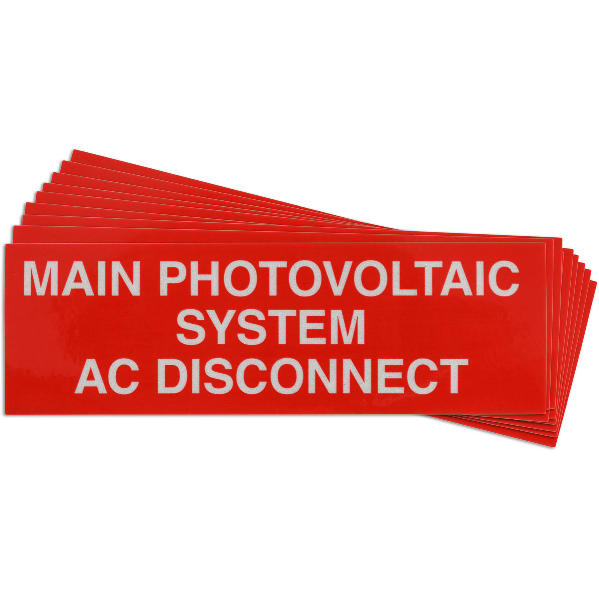 Pre-Printed SOLAR MAIN AC DISC Warning Labels