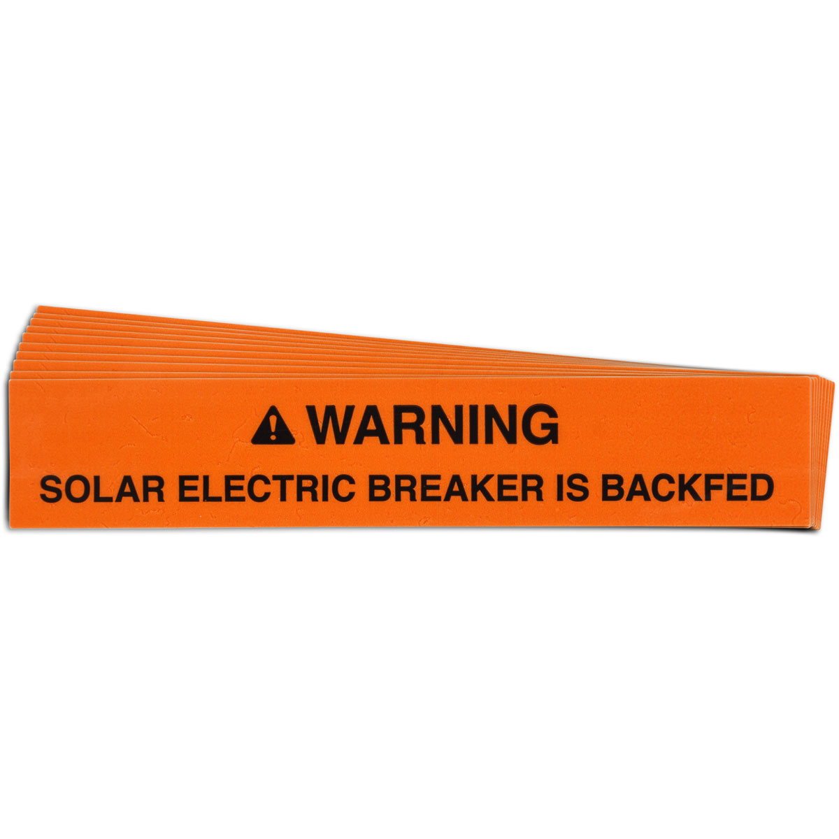 Pre-Printed SOLAR BREAKER BACKFED Warning Labels