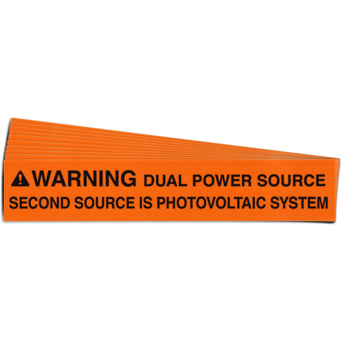 Pre-Printed SOLAR DUAL POWER Warning Labels