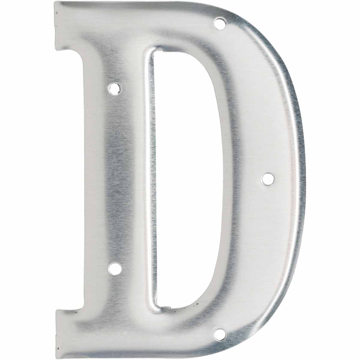 1600-D 3" Aluminum Embossed N&L Silver D 10/PK