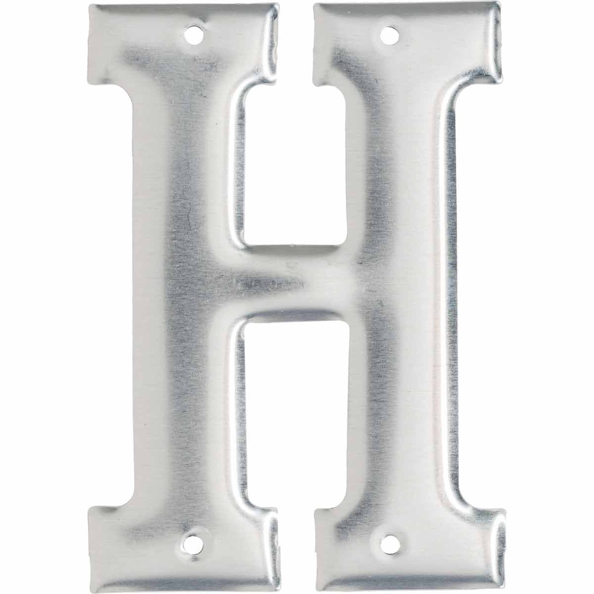 1600-H 3" Aluminum Embossed N&L Silver H 10/PK