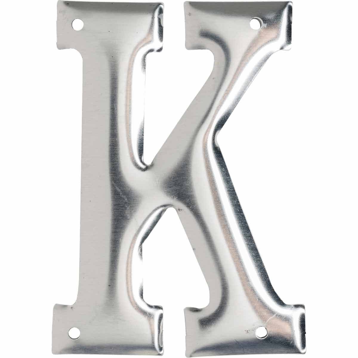 1600-K 3" Aluminum Embossed N&L Silver K 10/PK