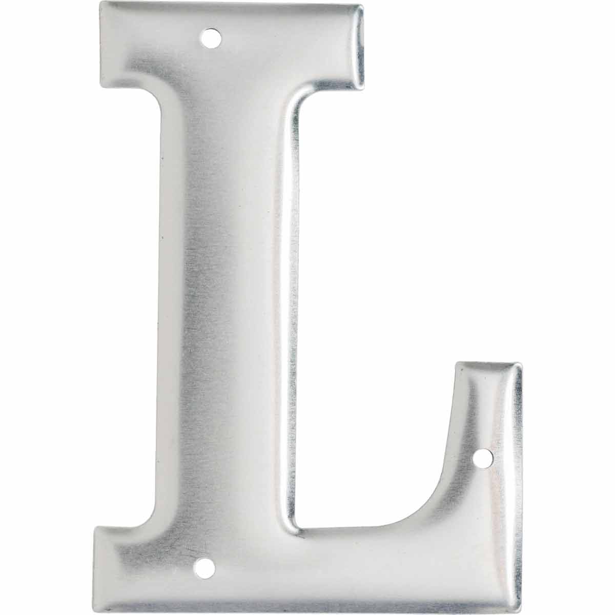 1600-L 3" Aluminum Embossed N&L Silver L 10/PK
