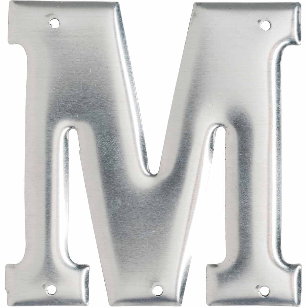 1600-M 3" Aluminum Embossed N&L Silver M 10/PK