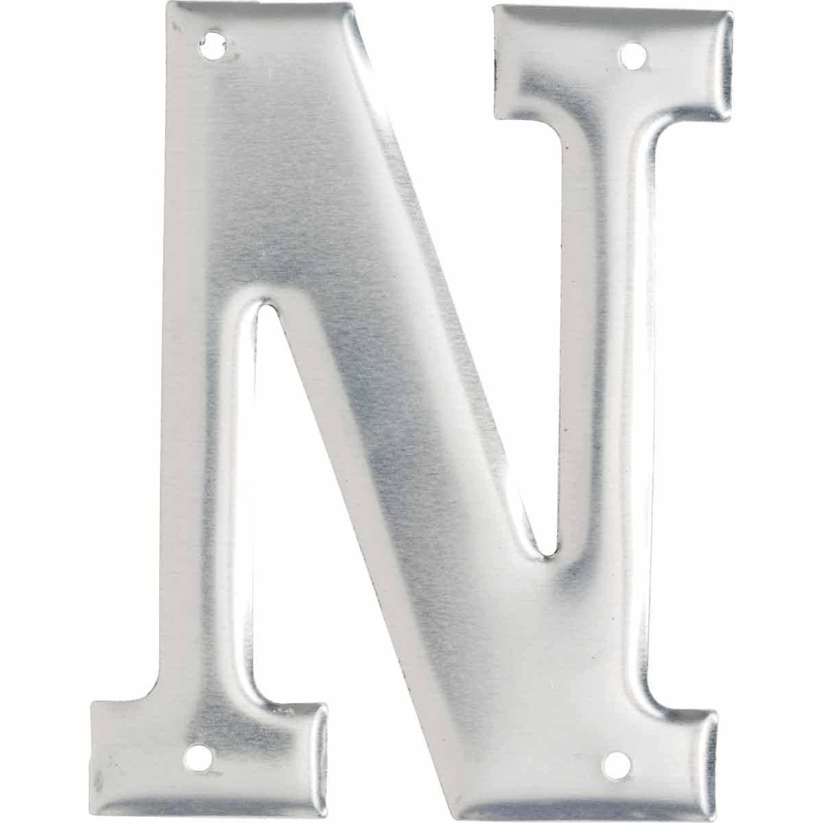 1600-N 3" Aluminum Embossed N&L Silver N 10/PK