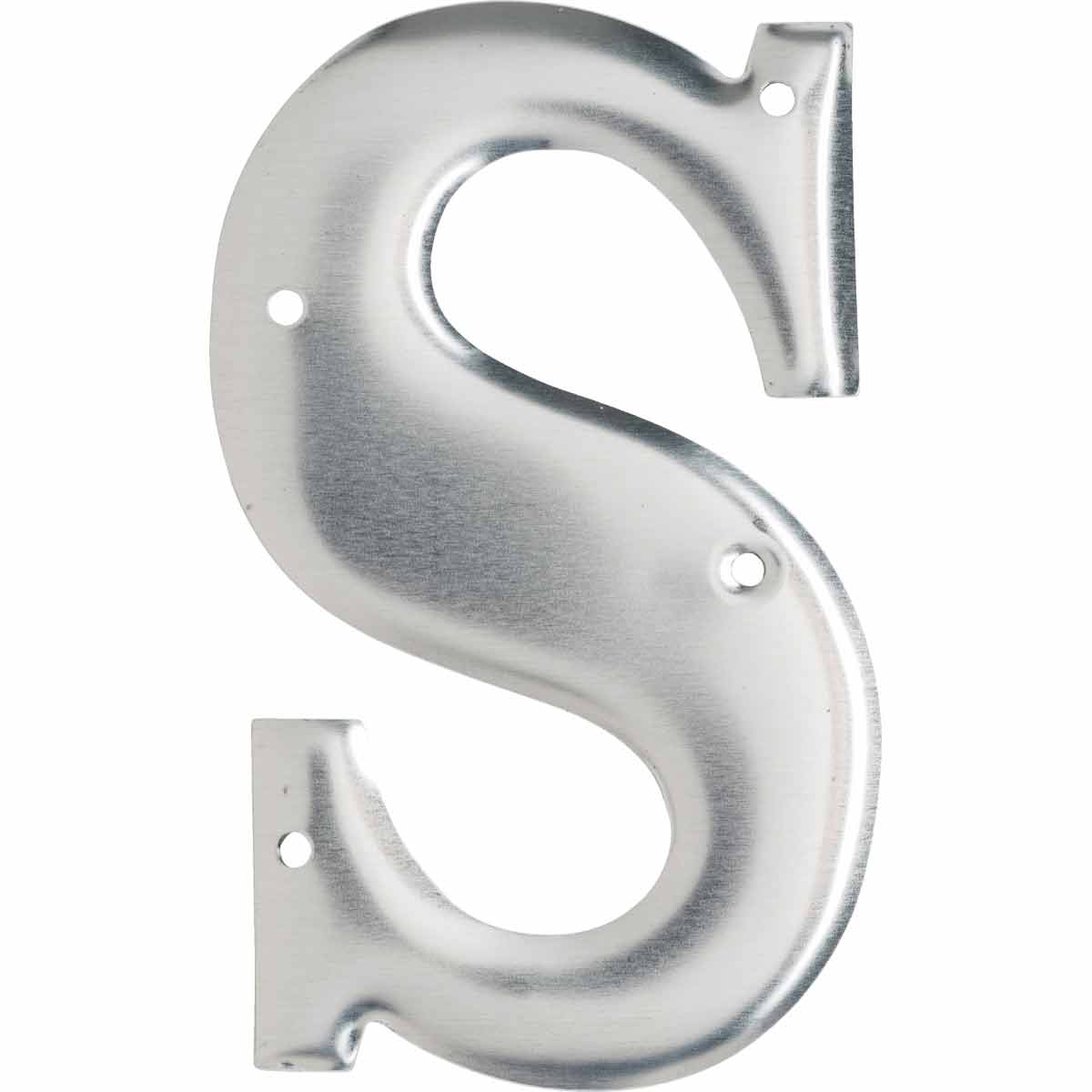 1600-S 3" Aluminum Embossed N&L Silver S 10/PK