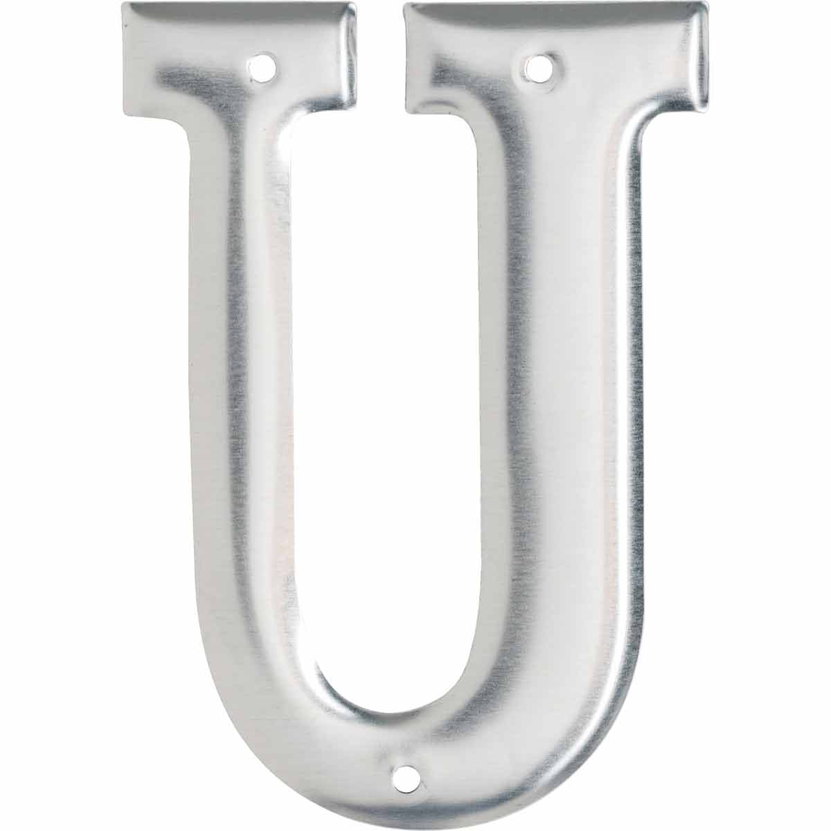 1600-U 3" Aluminum Embossed N&L Silver U 10/PK