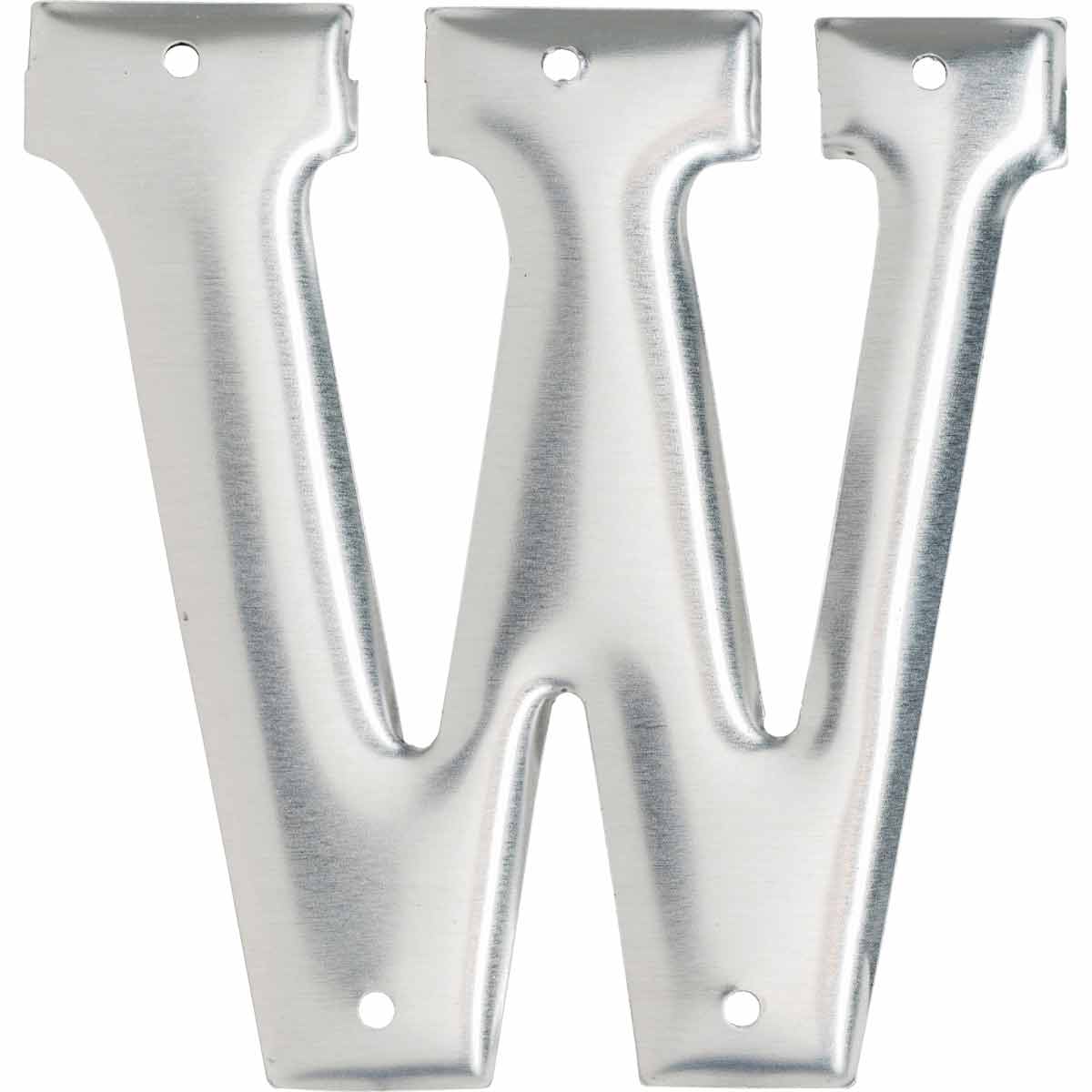 1600-W 3" Aluminum Embossed N&L Silver W 10/PK