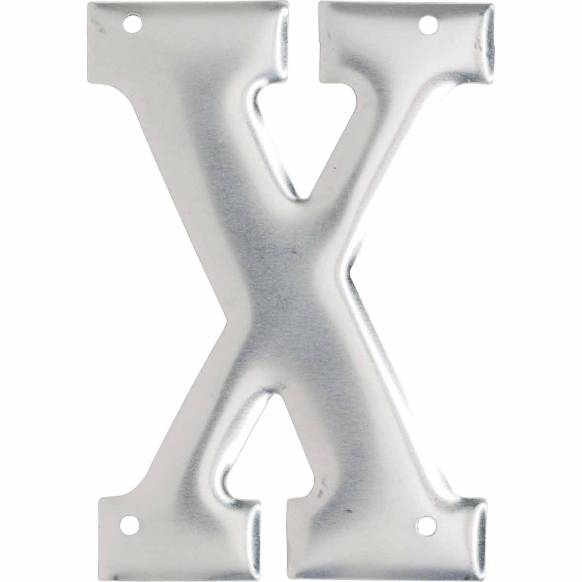 1600-X 3" Aluminum Embossed N&L Silver X 10/PK