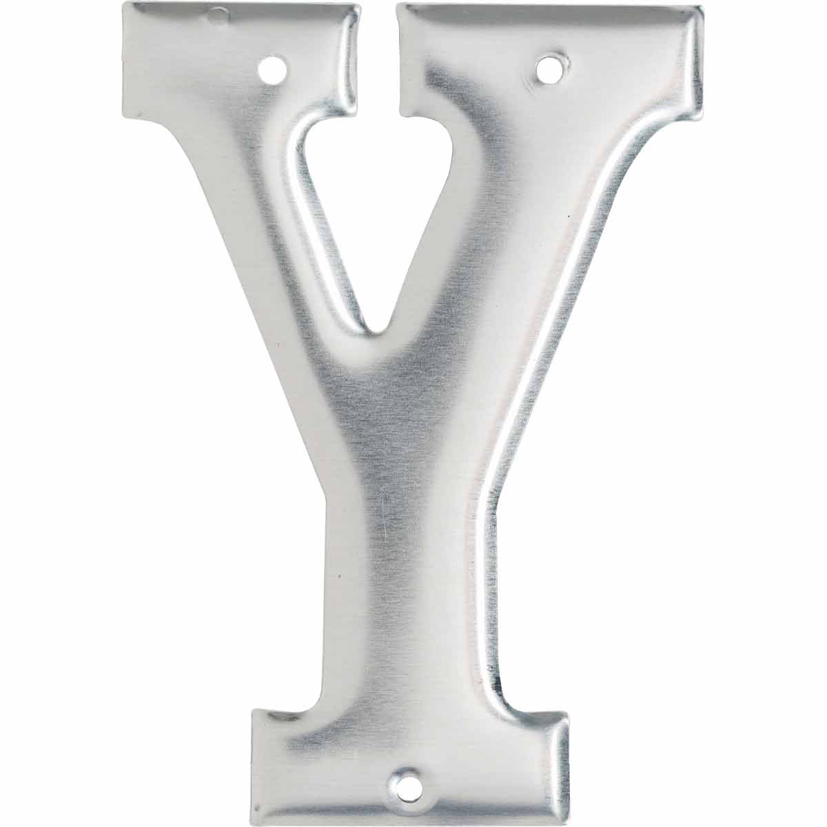 1600-Y 3" Aluminum Embossed N&L Silver Y 10/PK