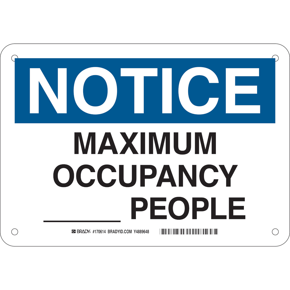 Occupancy Sign Template