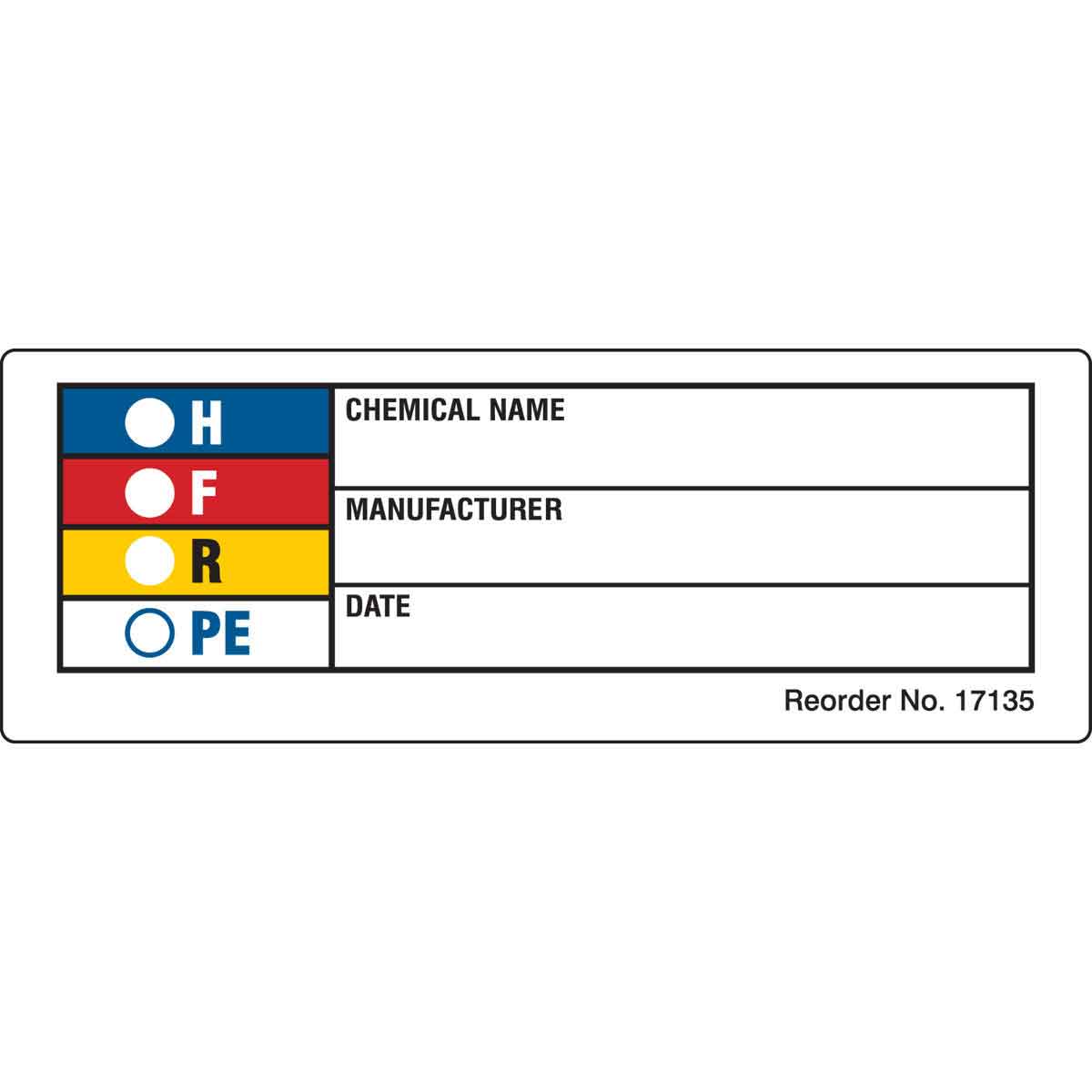 NFPA label Regarding Hmis Label Template