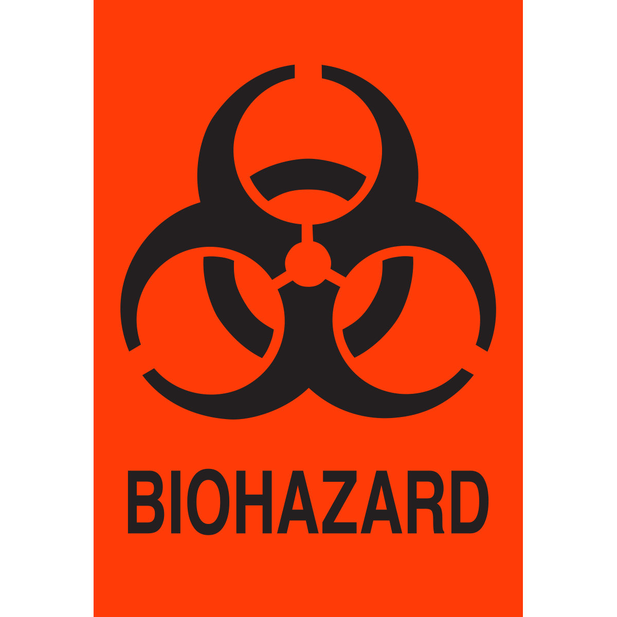18765LS-A Lbls BIOHAZARD 2.875x2 25PK